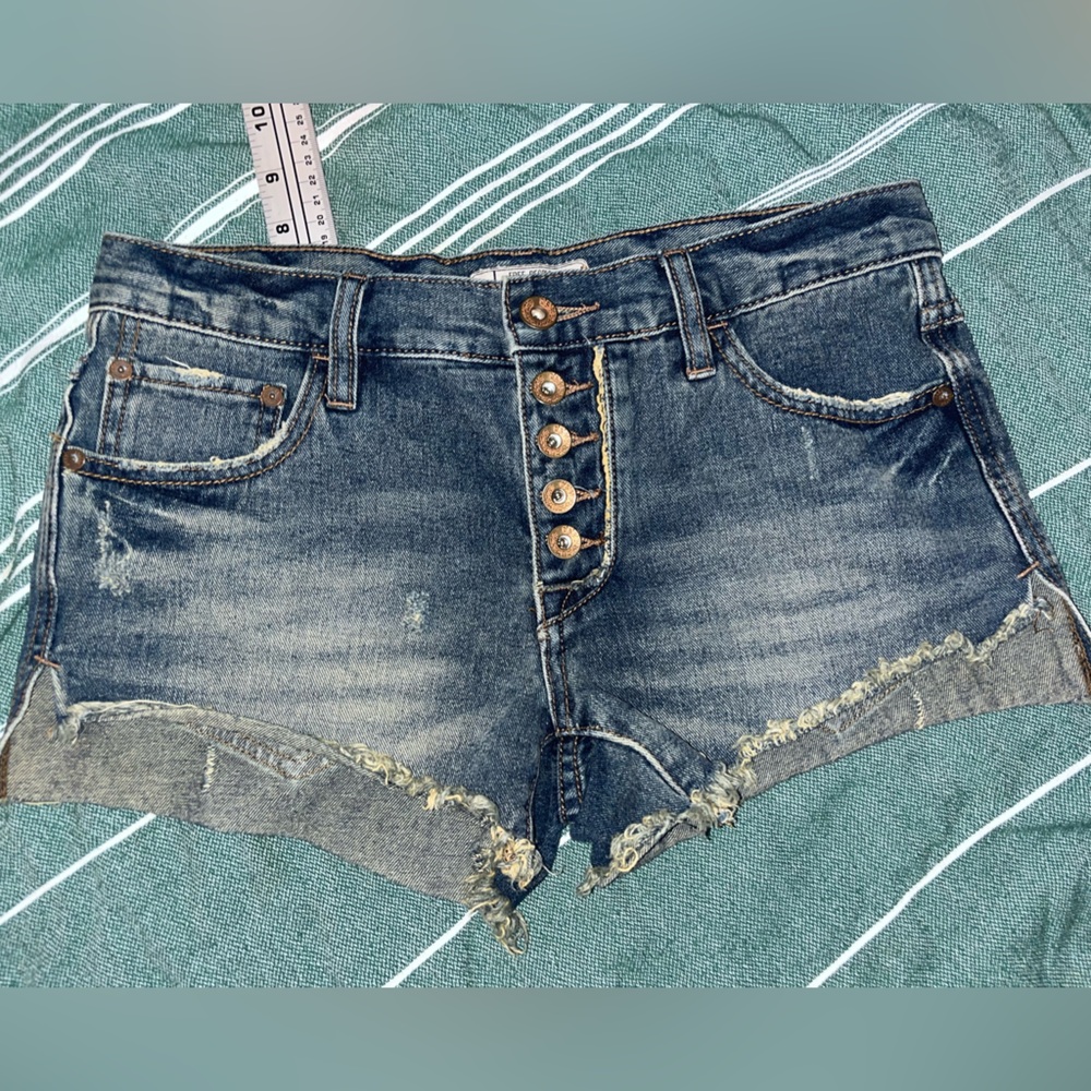 Free People Button Fly Cut Off Jean Shorts 🌵24